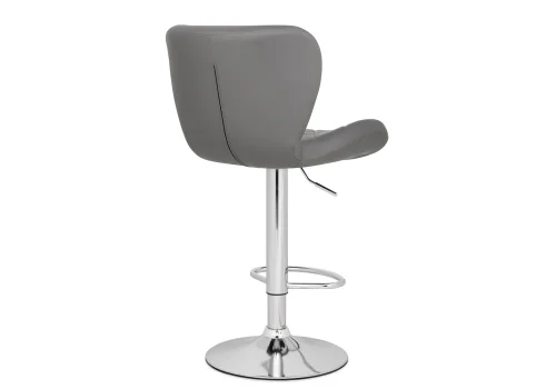 Барный стул Porch gray / chrome 15509 Woodville, серый/искусственная кожа, ножки/металл/хром, размеры - *1100***470*530 фото 4