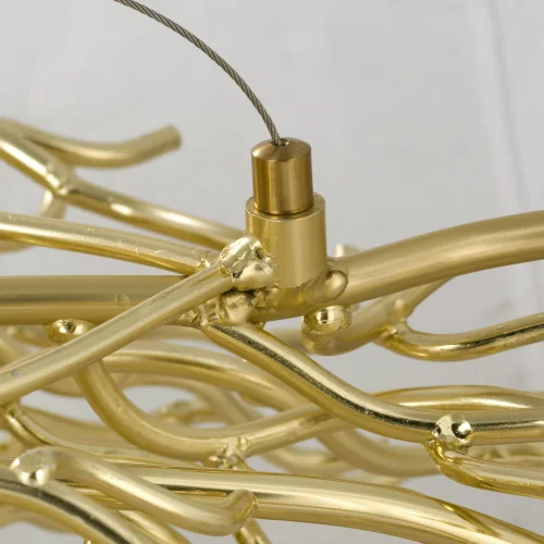 Люстра подвесная Adams LSP-8606 Lussole прозрачная на 13 ламп, основание матовое золото в стиле арт-деко ветви фото 4