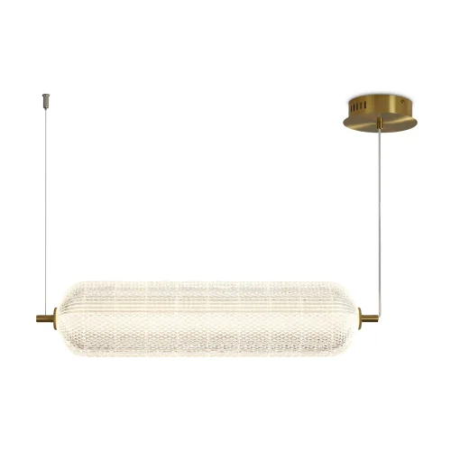 Светильник подвесной LED Awella FR6135PL-L18BT Freya прозрачный на 1 лампу, основание латунь в стиле современный арт-деко 