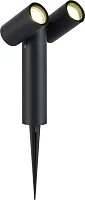 Прожектор Visioni SL9011.405.02 ST-Luce уличный IP65 чёрный на 2 лампы, плафон чёрный в стиле хай-тек современный GU10