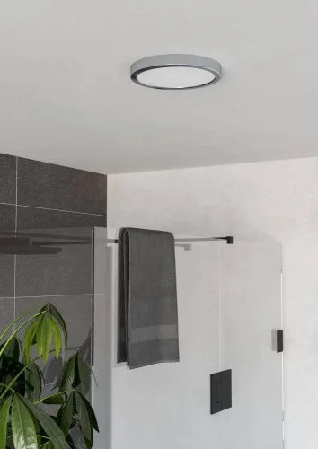 Светильник потолочный LED Fueva 901763 Eglo белый на 1 лампу, основание хром в стиле современный круглый фото 3