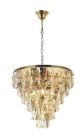 Люстра подвесная Vaviani 2148/05/13P Stilfort прозрачная на 13 ламп, основание бронзовое в стиле современный 