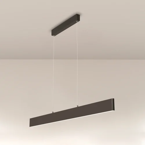 Светильник подвесной LED Step P010PL-L30B4K Maytoni чёрный на 1 лампу, основание чёрное в стиле хай-тек минимализм линейный фото 3