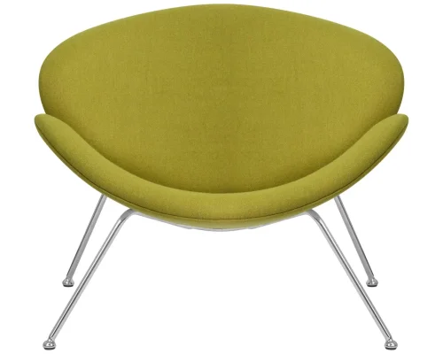 Кресло дизайнерское 72-LMO EMILY, цвет сиденья светло-зеленый (AF3), цвет основания хромированная сталь Dobrin, зелёный/винил, ножки/металл/хром, размеры - ****810*780 фото 6