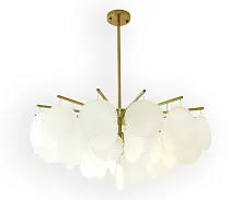 Люстра потолочная Альвия 07684-8,20 Kink Light белая на 8 ламп, основание бронзовое в стиле современный 