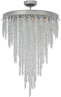 Люстра потолочная хрустальная Flusso H 1.4.55.105 N Arti Lampadari прозрачная на 12 ламп, основание никель в стиле арт-деко модерн каскад