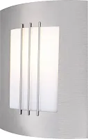 Настенный светильник ORLANDO 3156-2 Globo уличный IP44 матовый хром 1 лампа, плафон серый в стиле модерн E27