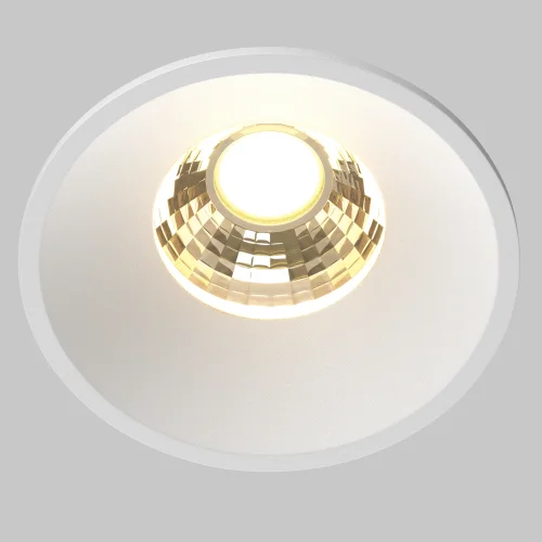 Светильник точечный LED Round DL058-7W2.7K-W Maytoni белый на 1 лампу, основание белое в стиле современный хай-тек круглый фото 2