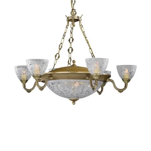 Люстра подвесная  L 6252/6+4 Reccagni Angelo белая на 10 ламп, основание античное бронза в стиле классический  фото 2