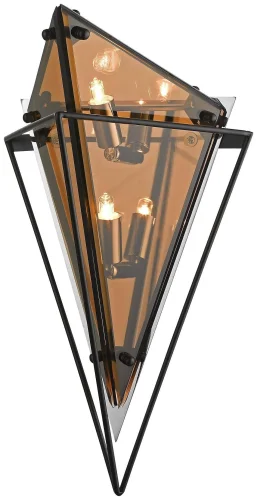Бра Rombo WE244.05.001 Wertmark прозрачный янтарный на 5 ламп, основание чёрное в стиле современный 
