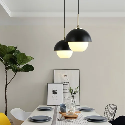 Светильник подвесной OLVE 140908-26 ImperiumLoft белый на 1 лампу, основание латунь в стиле скандинавский фото 4 Светильник подвесной OLVE 140908-26 ImperiumLoft белый на 1 лампу, основание латунь в стиле скандинавский фото 4