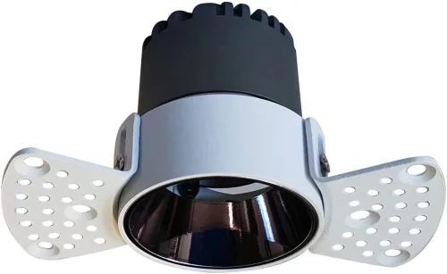 Светильник точечный LED Mortise 4425-1C Favourite белый на 1 лампу, основание чёрное в стиле хай-тек современный для затирки