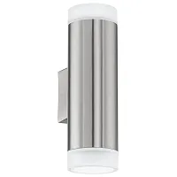 Настенный светильник LED 92736 RIGA-LED Eglo уличный IP44 серый 2 лампы, плафон серый в стиле модерн GU10
