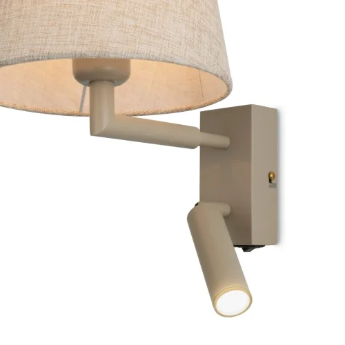 Бра с выключателем Butler FR2057WL-L5BG Freya бежевый на 1 лампу, основание бежевое в стиле классический американский кантри фото 5