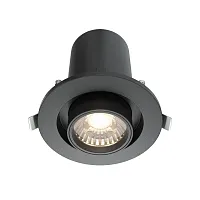 Светильник точечный LED Hidden DL045-01-10W4K-B Maytoni чёрный 1 лампа, основание чёрное в стиле хай-тек современный 