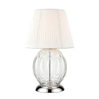 Настольная лампа Helen VL4263N11 Vele Luce белая 1 лампа, основание прозрачное хром стекло металл в стиле классический современный 