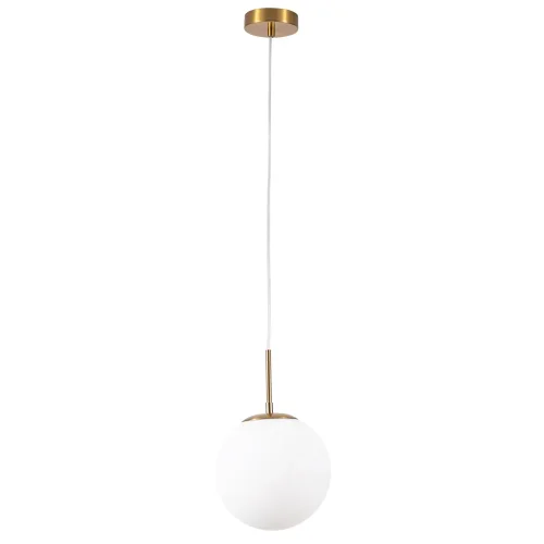 Светильник подвесной Volare A1563SP-1PB Arte Lamp белый на 1 лампу, основание медь в стиле современный 