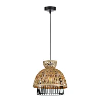 Светильник подвесной Woodstock A7070SP-1BK Arte Lamp коричневый чёрный на 1 лампу, основание чёрное в стиле кантри лофт современный 