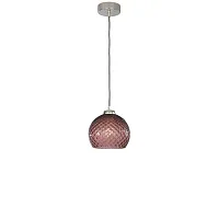 Светильник подвесной L 10005/1 Reccagni Angelo фиолетовый 1 лампа, основание никель в стиле классический современный выдувное