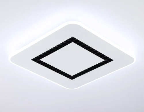 Светильник потолочный LED с пультом FL51415 Ambrella light белый 1 лампа, основание белое в стиле современный хай-тек квадраты фото 4