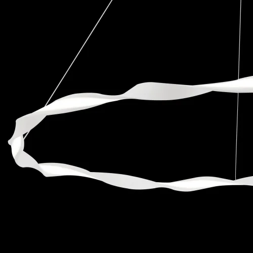 Люстра подвесная LED Madagascar 6570 Mantra белая на 1 лампа, основание белое в стиле современный кольца фото 3