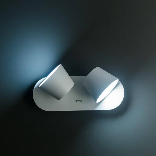 Бра с выключателем LED Норман CL533320N Citilux белый на 2 лампы, основание белое в стиле современный  фото 3