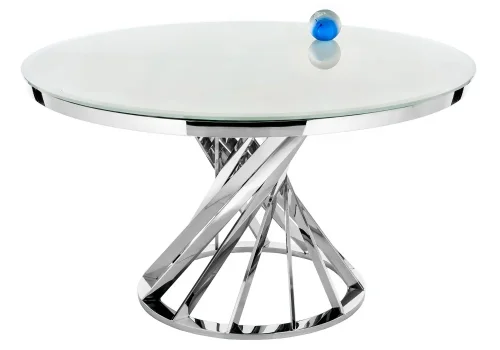 Стол стеклянный Twist steel / white
  11395 Woodville столешница белая из стекло