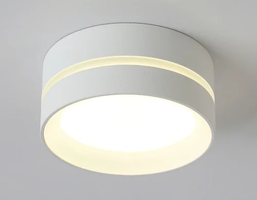 Светильник накладной TN5388 Ambrella light белый 1 лампа, основание белое в стиле современный круглый фото 3
