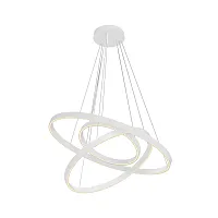 Люстра подвесная LED Rim MOD058PL-L100WK Maytoni белая на 1 лампу, основание белое в стиле современный хай-тек минимализм кольца