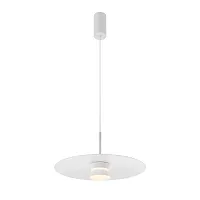 Светильник подвесной LED Platte MOD352PL-L10W3K Maytoni белый на 1 лампу, основание белое в стиле современный хай-тек 
