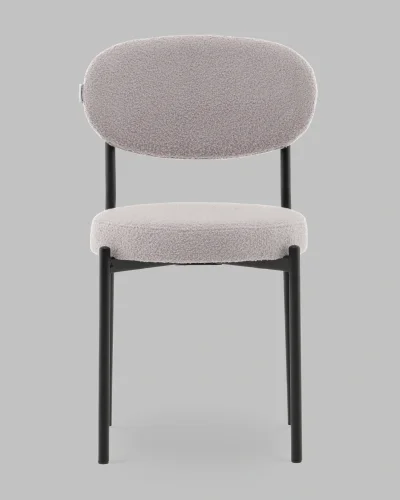 Стул Бриф DD букле светло-серый УТ000041483 Stool Group, серый/букле, ножки/сталь/чёрный, размеры - ***** фото 2