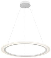 Светильник подвесной LED CERO WE409.01.023 Wertmark белый 1 лампа, основание белое в стиле хай-тек кольца