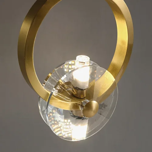 Светильник подвесной ADONICA MORE Планка 212261-23 ImperiumLoft прозрачный на 6 ламп, основание латунь в стиле современный фото 5