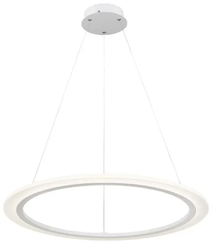 Светильник подвесной LED CERO WE409.01.023 Wertmark белый на 1 лампу, основание белое в стиле хай-тек кольца