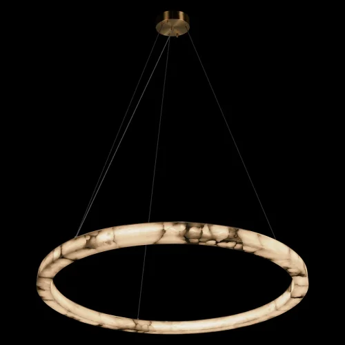 Светильник подвесной LED Mondrian 10408/1000 LOFT IT белый на 1 лампу, основание бронзовое в стиле современный кольца фото 4