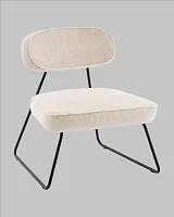 Кресло Kate new ткань букле бежевый УТ000041265 Stool Group, бежевый/букле, ножки/металл/чёрный, размеры - *740****мм