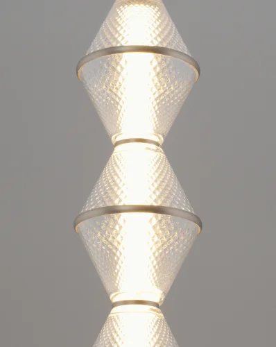 Светильник подвесной LED Senta V11366-PL Moderli прозрачный на 1 лампу, основание хром в стиле современный фото 4