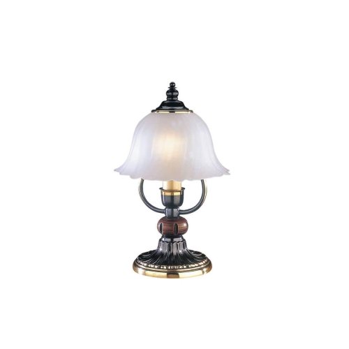 Настольная лампа P 2700 Reccagni Angelo белая 1 лампа, основание бронзовое коричневое латунь дерево металл в стиле классический 