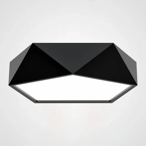Светильник потолочный LED GEOMETRIC Black D50 185378-26 ImperiumLoft белый на 1 лампу, основание чёрное в стиле современный скандинавский 