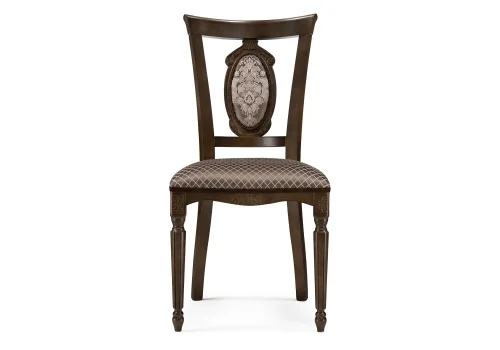 Деревянный стул Лино орех / ромб 494211 Woodville, коричневый/ткань, ножки/массив бука/орех, размеры - ****480*560 фото 2