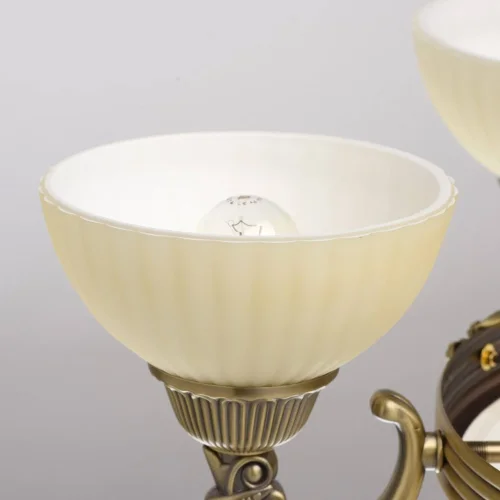 Люстра подвесная Афродита 317010708 MW-LIGHT бежевая на 5 ламп, основание античное бронза в стиле классический  фото 3