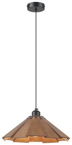 Светильник подвесной 530-706-01 Velante коричневый 1 лампа, основание чёрное в стиле кантри современный 