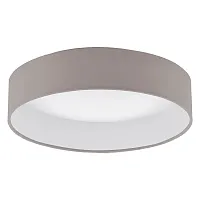 Люстра потолочная LED PALOMARO 93949 Eglo серая на 1 лампа, основание белое в стиле современный 