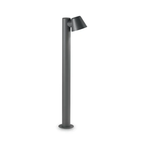 Парковый светильник GAS PT1 ANTRACITE Ideal Lux уличный IP43 чёрный серый 1 лампа, плафон чёрный в стиле современный GU10