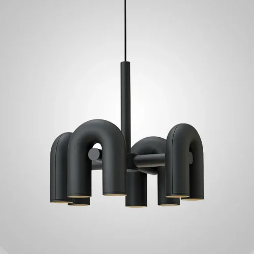 Люстра подвесная FANNY 16 Black 212348-23 ImperiumLoft чёрная на 16 ламп, основание чёрное в стиле современный  фото 2