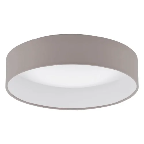 Люстра потолочная LED PALOMARO 93949 Eglo серая на 1 лампа, основание белое в стиле современный 