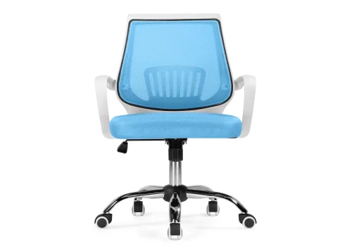 Компьютерное кресло Ergoplus blue / white 15375 Woodville, голубой/ткань, ножки/металл/хром, размеры - *940***610* фото 2
