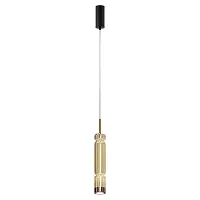 Светильник подвесной LED Ordo MOD272PL-L12BS3K1 Maytoni латунь на 1 лампу, основание латунь в стиле современный трубочки