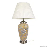 Настольная лампа Millefleurs 10266T/L LOFT IT бежевая 1 лампа, основание жёлтое керамика в стиле классический современный 