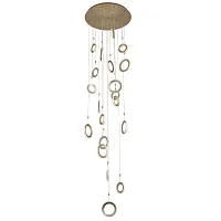 Люстра каскадная LED Jongleur 4322-20P Favourite матовая золото на 10 ламп, основание матовое золото в стиле современный 